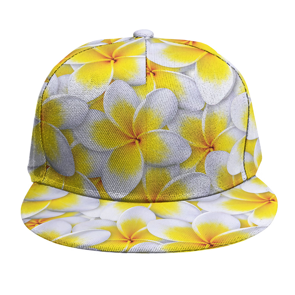 Frangipani Flower Print Snapback Cap