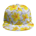 Frangipani Flower Print Snapback Cap