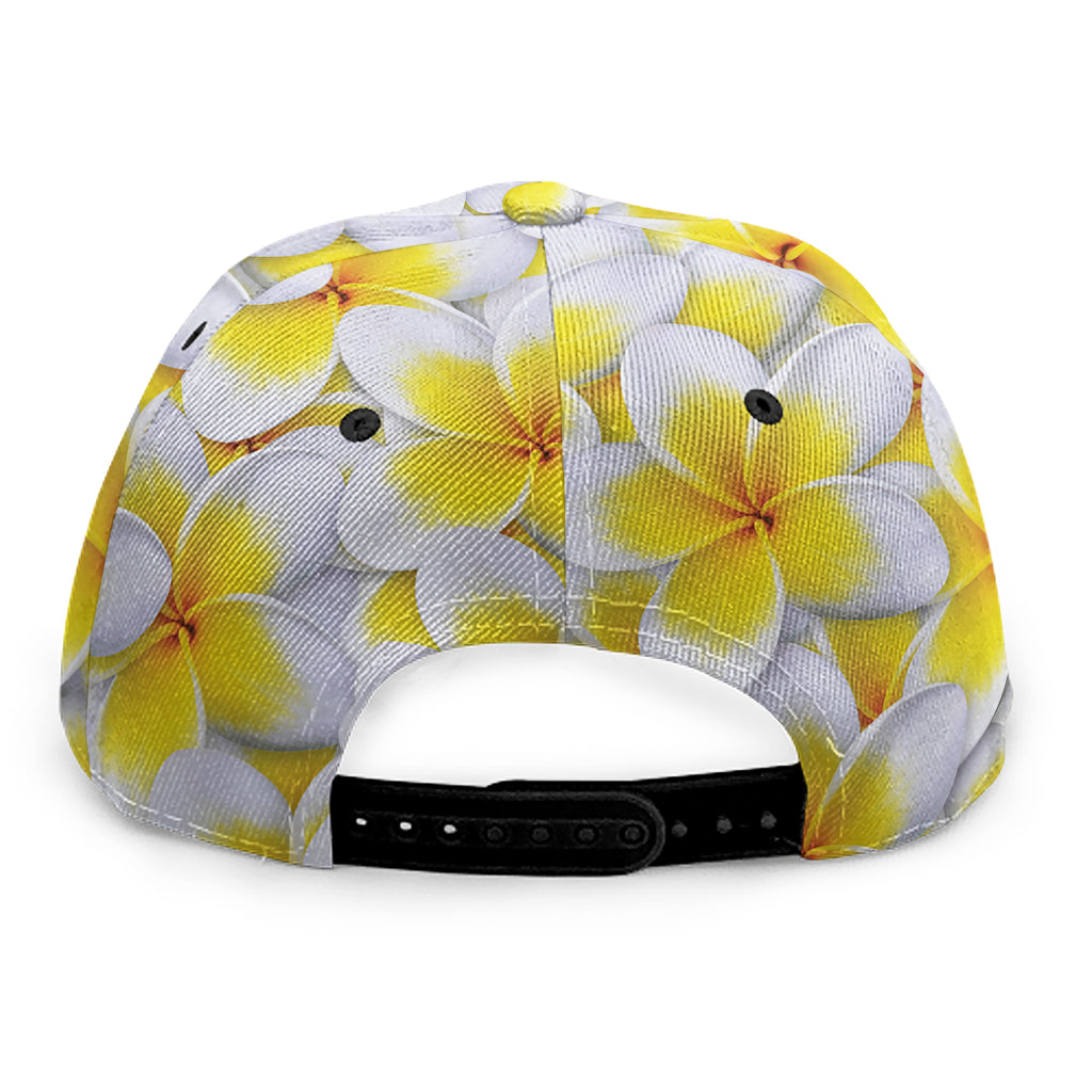 Frangipani Flower Print Snapback Cap