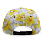 Frangipani Flower Print Snapback Cap