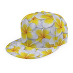 Frangipani Flower Print Snapback Cap