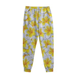 Frangipani Flower Print Sweatpants