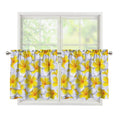 Frangipani Flower Print Tier Curtains
