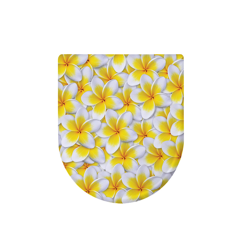 Frangipani Flower Print Toilet Lid Cover