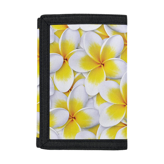 Frangipani Flower Print Trifold Wallet