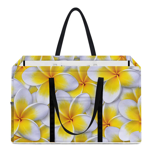 Frangipani Flower Print Utility Tote Bag