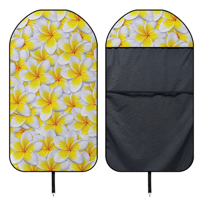 Frangipani Flower Print Waterproof Car Seat Cover