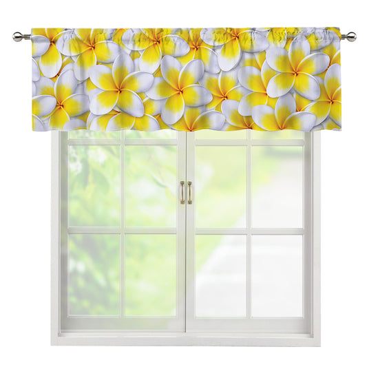 Frangipani Flower Print Window Valance