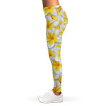 Frangipani Flower Print Women's Leggings