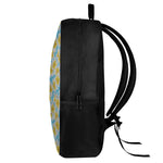 Frangipani On The Water Pattern Print 17 Inch Backpack