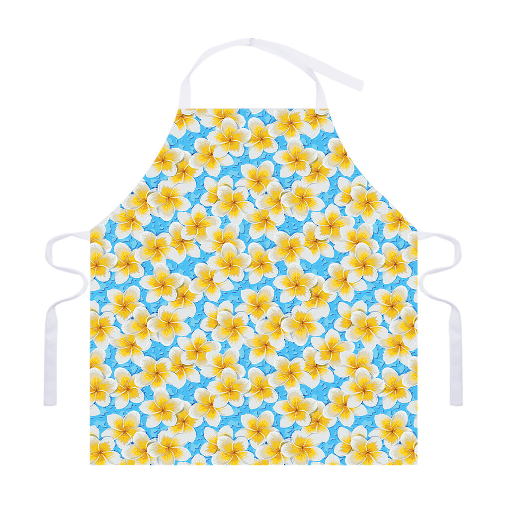 Frangipani On The Water Pattern Print Adjustable Apron