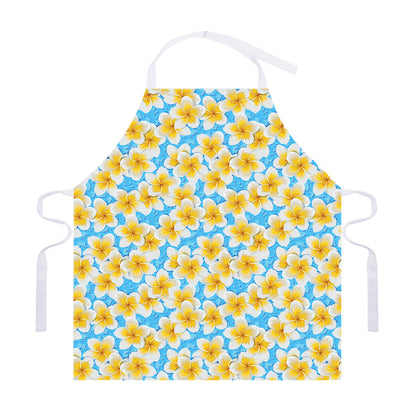 Frangipani On The Water Pattern Print Adjustable Apron