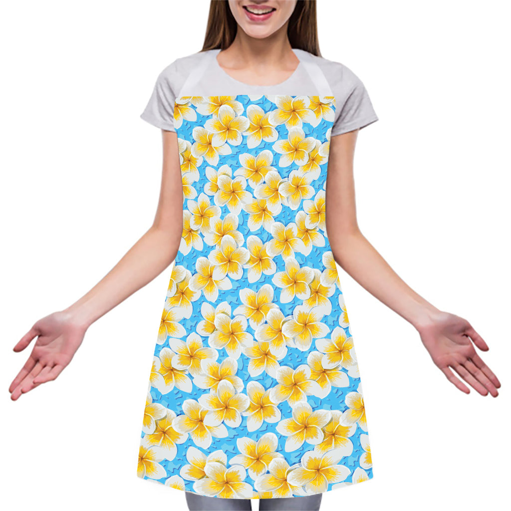 Frangipani On The Water Pattern Print Adjustable Apron