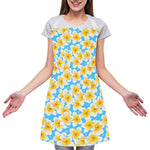 Frangipani On The Water Pattern Print Adjustable Apron
