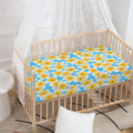 Frangipani On The Water Pattern Print Baby Crib Sheet