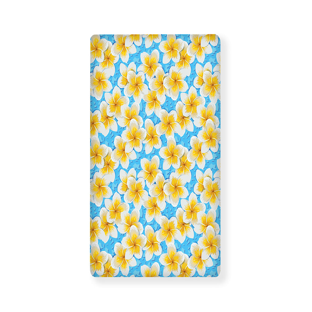 Frangipani On The Water Pattern Print Baby Crib Sheet