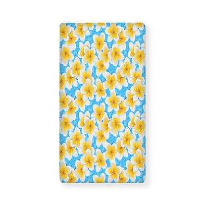 Frangipani On The Water Pattern Print Baby Crib Sheet