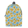 Frangipani On The Water Pattern Print School Backpack