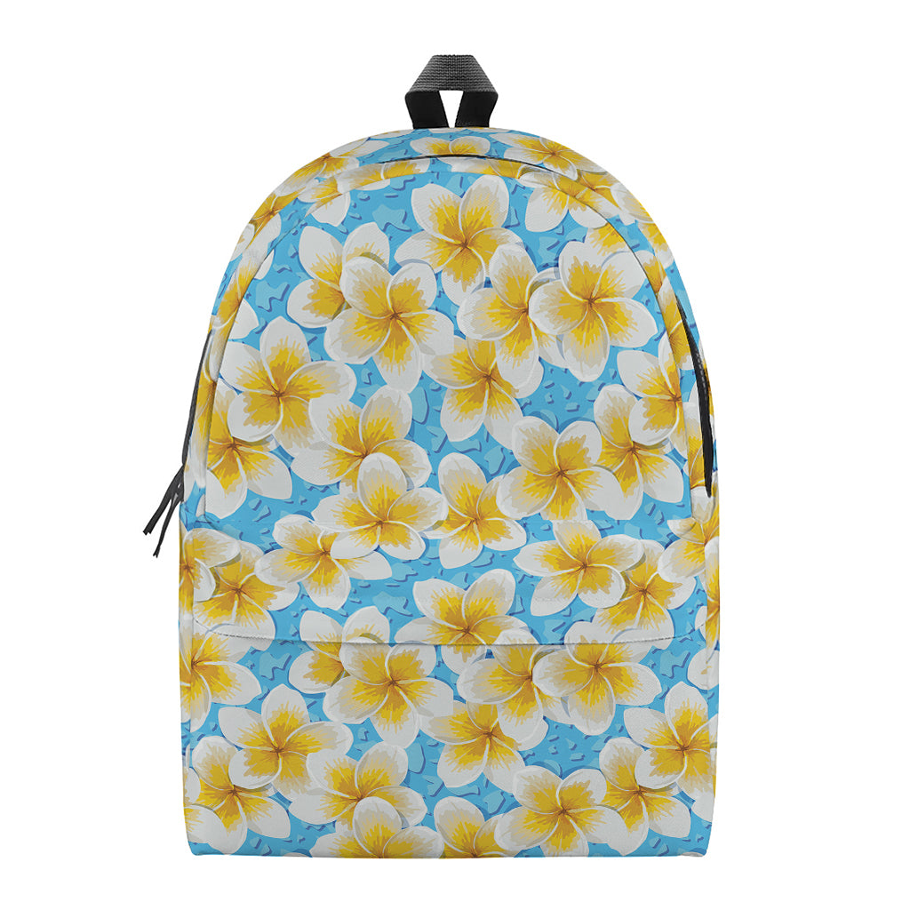 Frangipani On The Water Pattern Print Backpack