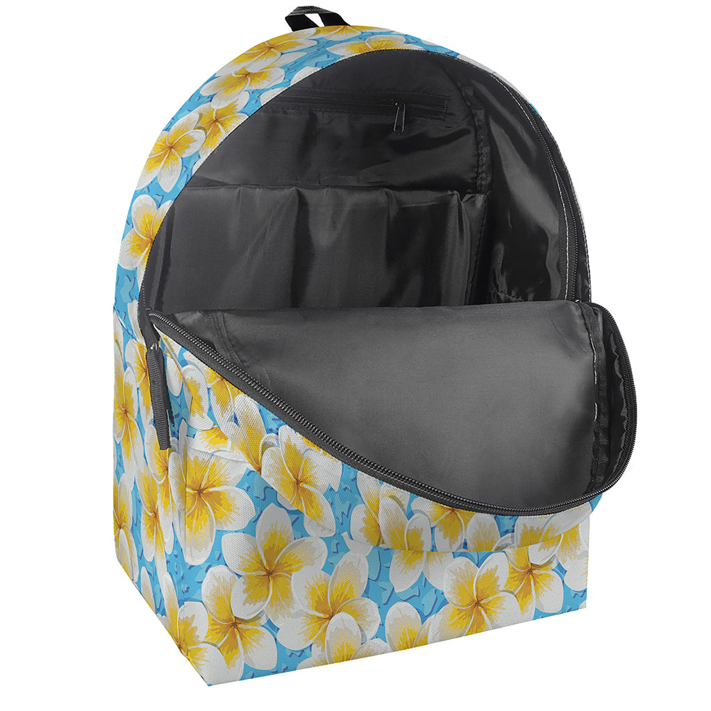 Frangipani On The Water Pattern Print Backpack