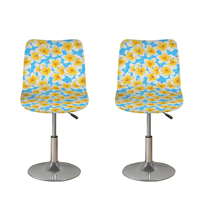 Frangipani On The Water Pattern Print Bar Stool Covers