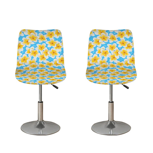 Frangipani On The Water Pattern Print Bar Stool Covers