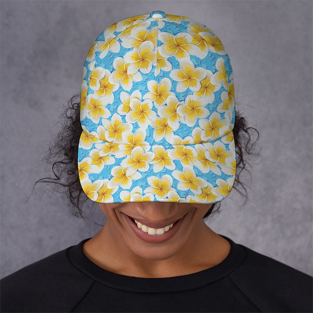 Frangipani On The Water Pattern Print Baseball Cap