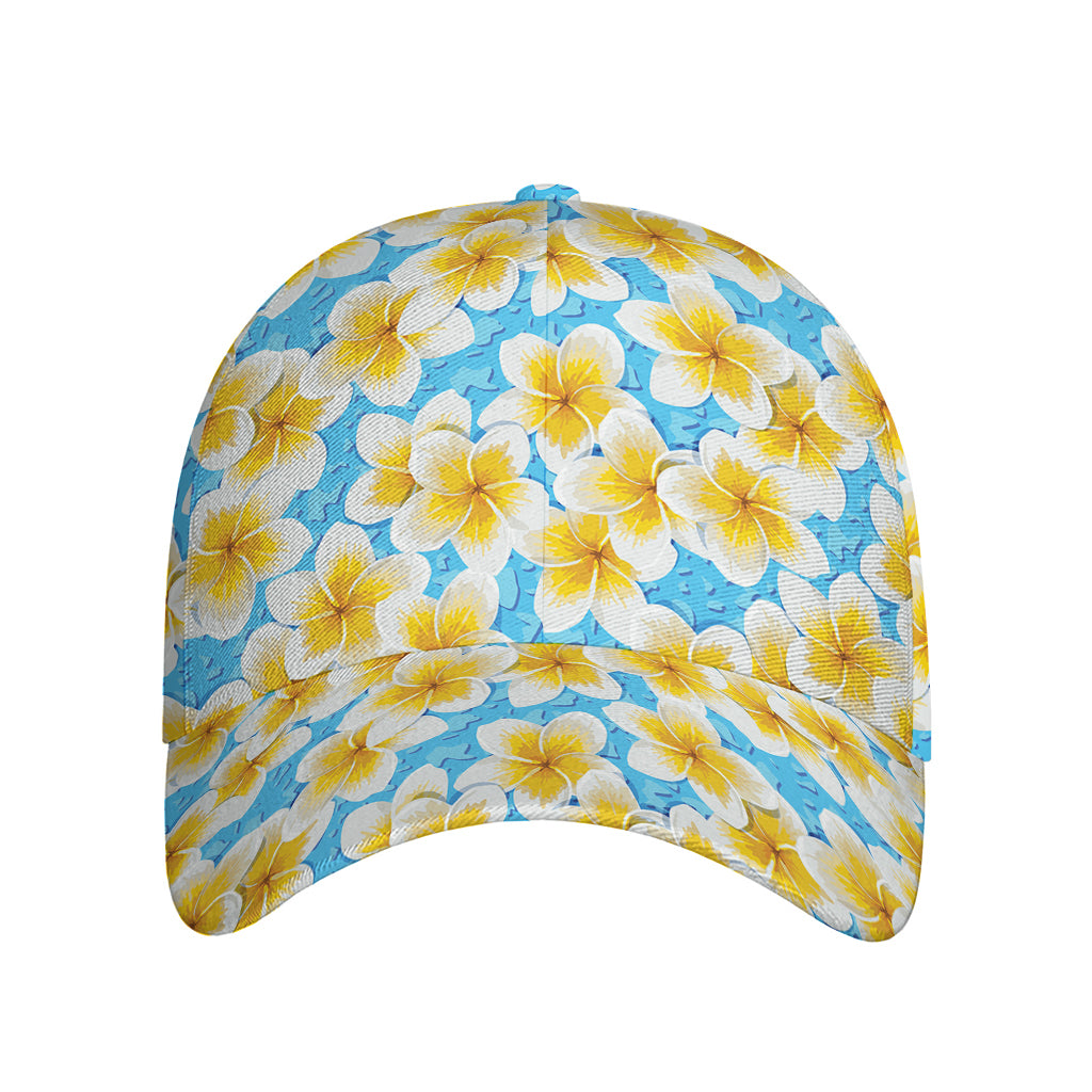 Frangipani On The Water Pattern Print Baseball Cap