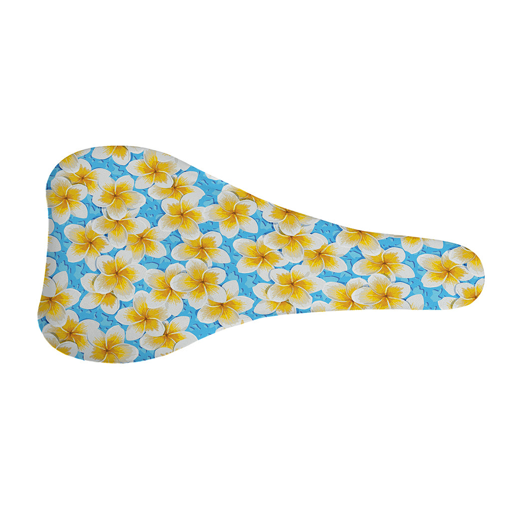Frangipani On The Water Pattern Print Bicycle Seat Cover