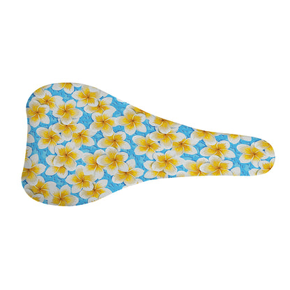 Frangipani On The Water Pattern Print Bicycle Seat Cover