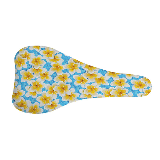 Frangipani On The Water Pattern Print Bicycle Seat Cover