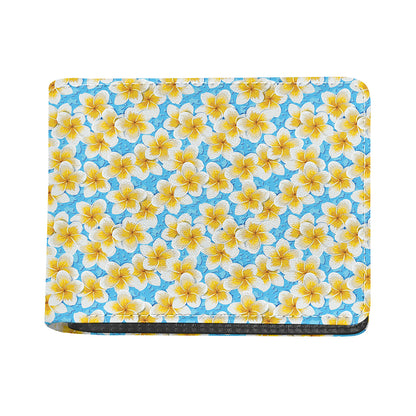 Frangipani On The Water Pattern Print Bifold Wallet