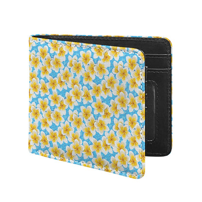 Frangipani On The Water Pattern Print Bifold Wallet