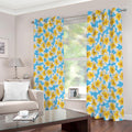Frangipani On The Water Pattern Print Dimout Grommet Curtains