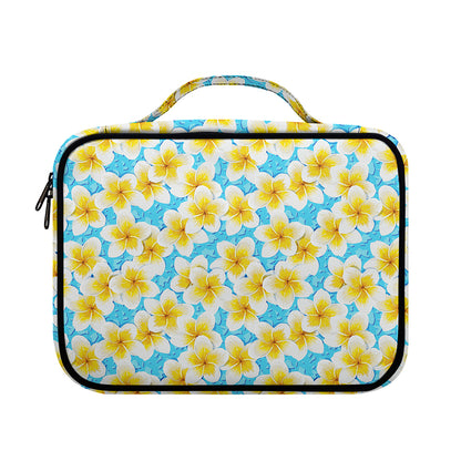 Frangipani On The Water Pattern Print Briefcase Bible Bag