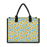 Frangipani On The Water Pattern Print Canvas Tote Bag