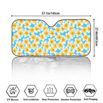 Frangipani On The Water Pattern Print Car Windshield Sun Shade