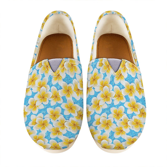 Frangipani On The Water Pattern Print Casual Shoes