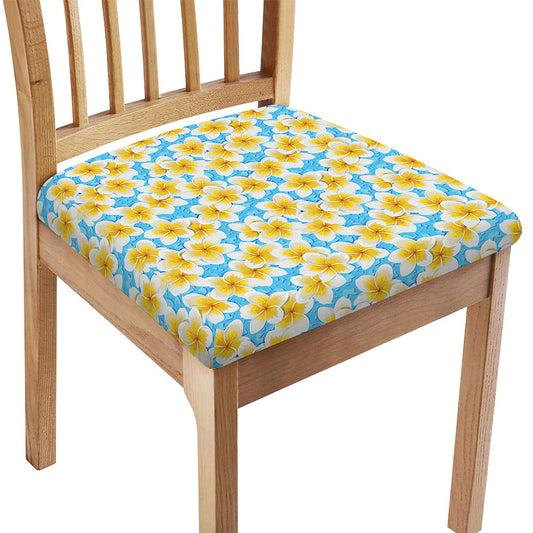 Frangipani On The Water Pattern Print Chair Cushion Cover