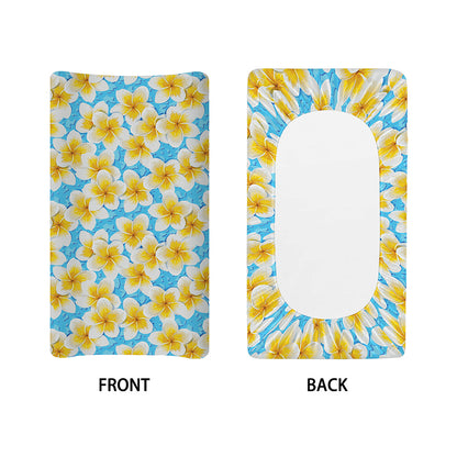 Frangipani On The Water Pattern Print Changing Pad Cover