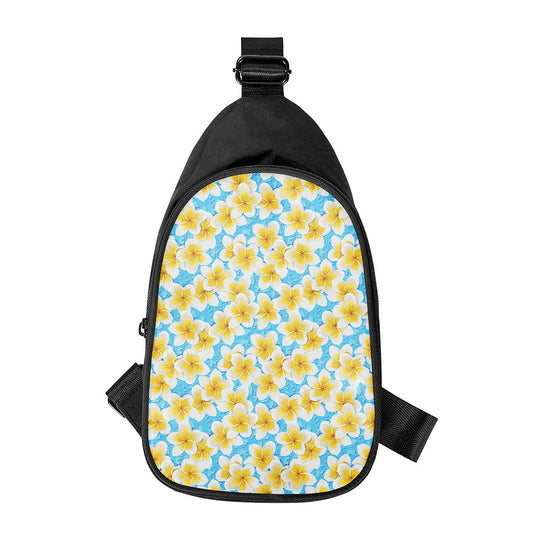 Frangipani On The Water Pattern Print Chest Bag
