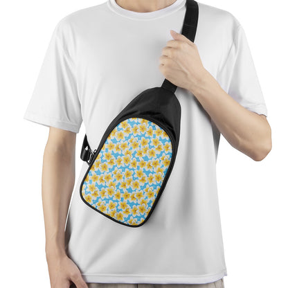 Frangipani On The Water Pattern Print Chest Bag