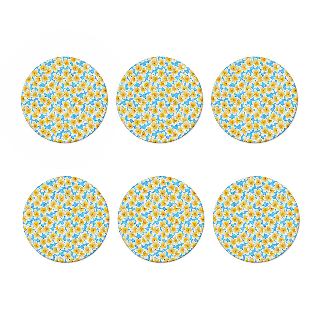 Frangipani On The Water Pattern Print Coaster Set