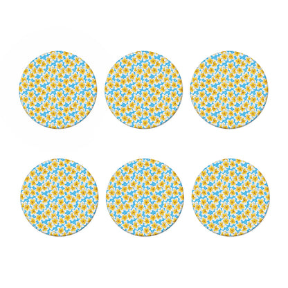 Frangipani On The Water Pattern Print Coaster Set