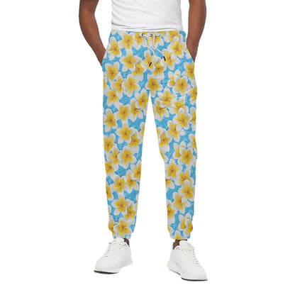 Frangipani On The Water Pattern Print Cotton Pants