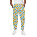 Frangipani On The Water Pattern Print Cotton Pants