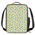 Frangipani On The Water Pattern Print Crossbody Lunch Bag