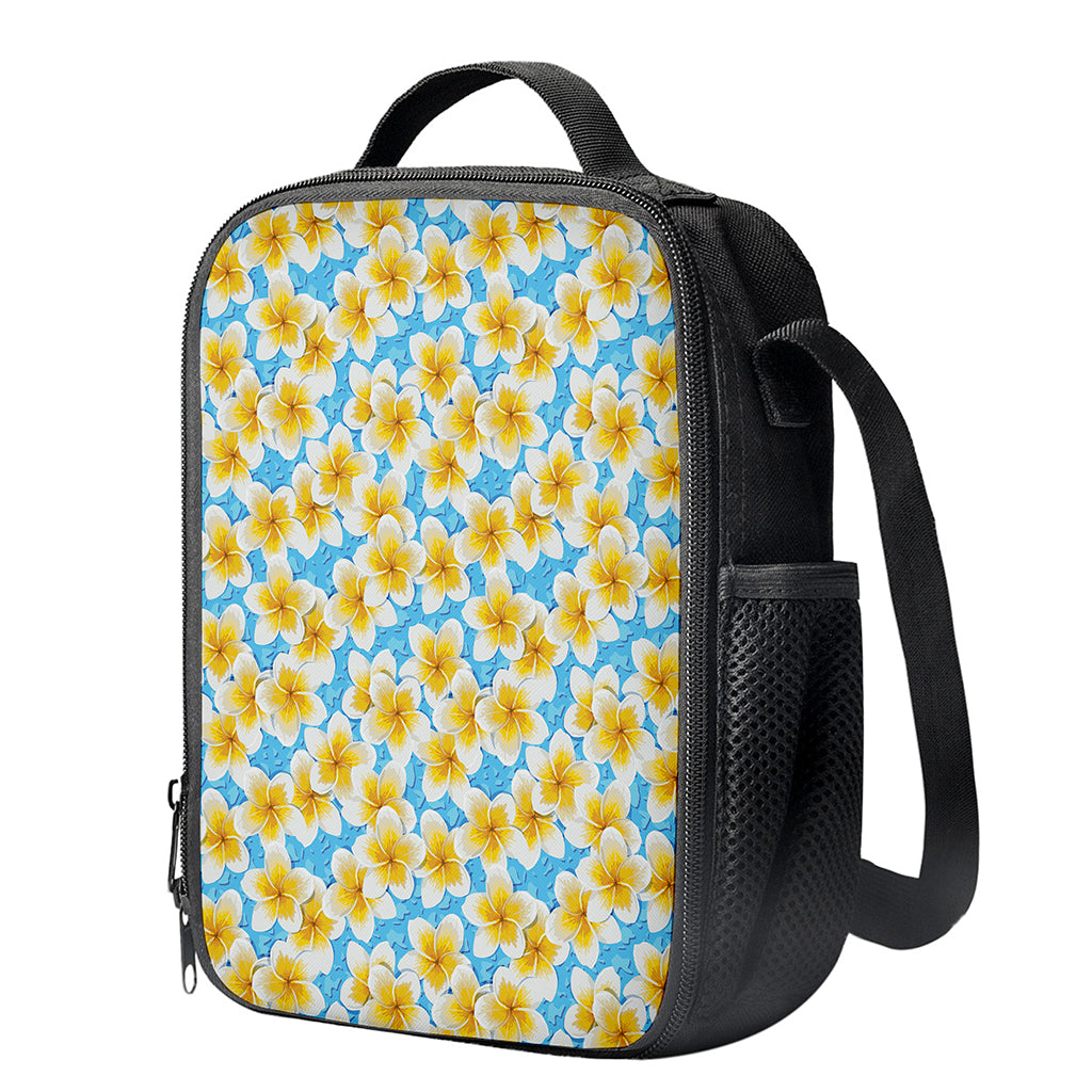 Frangipani On The Water Pattern Print Crossbody Lunch Bag