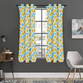 Frangipani On The Water Pattern Print Grommet Curtain Panels