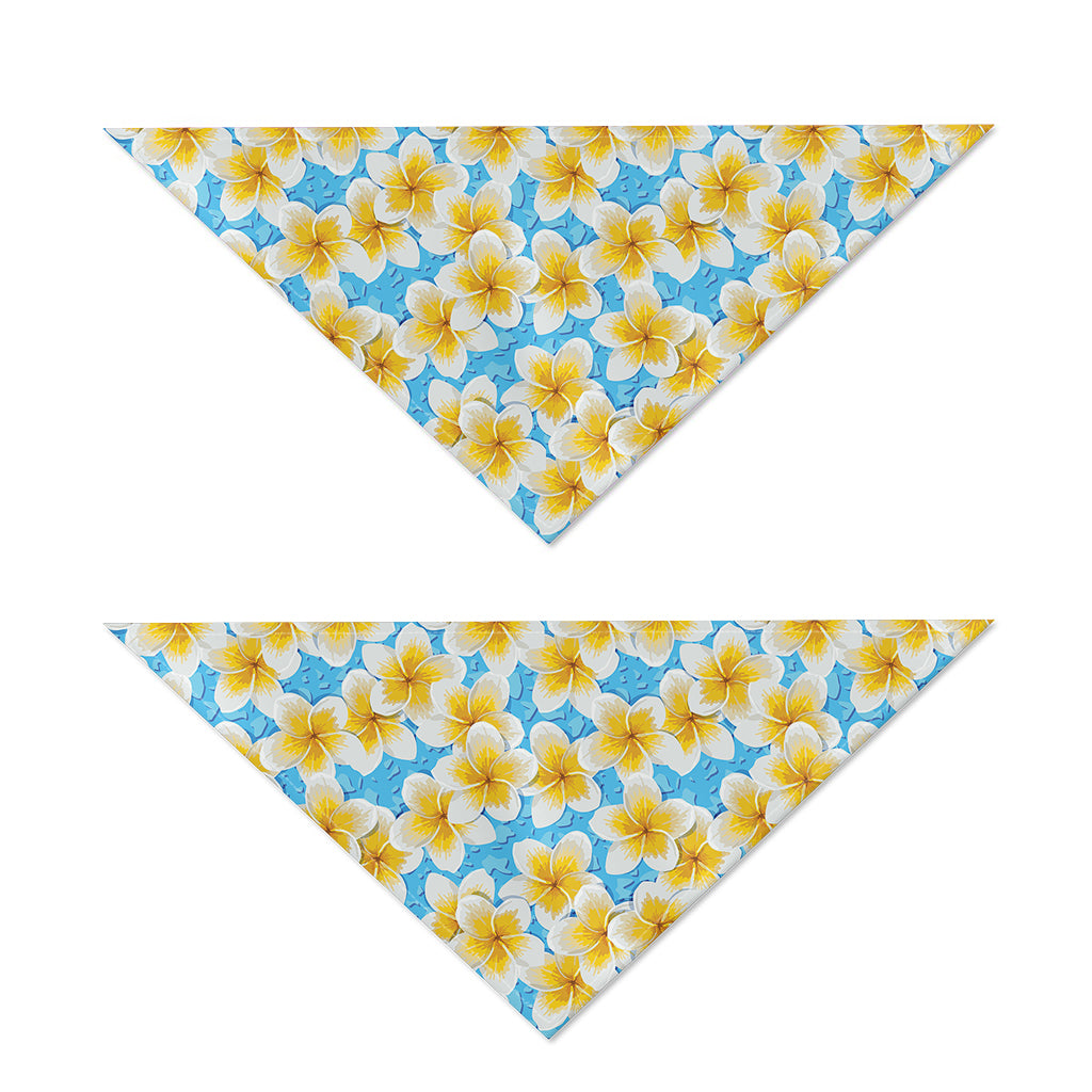 Frangipani On The Water Pattern Print Dog Bandana